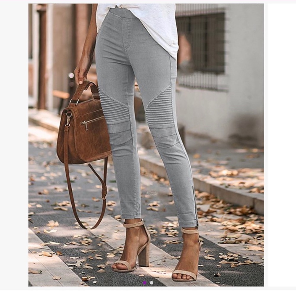 Pantalon Gray Moto Skinny Pants XXL (runs small) NWT